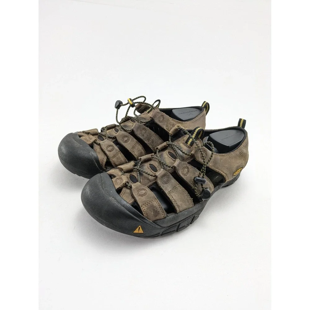 Mens Keen Newport Waterproof Brown Leather Hiking Sandals 110220-BISN Size 13